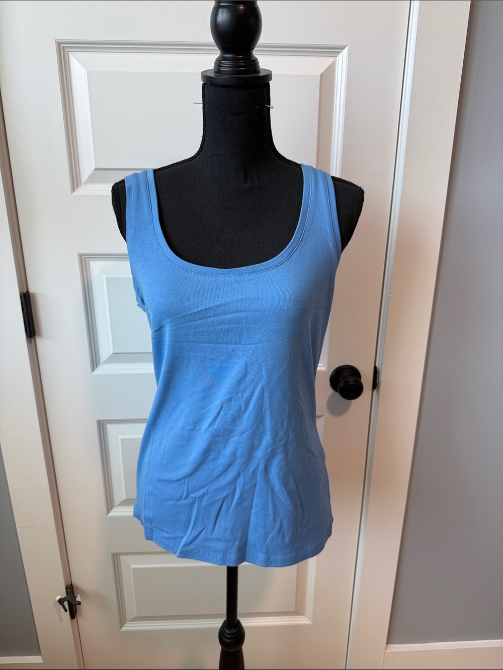 Boden Light Blue Scoop Neck Tank Top